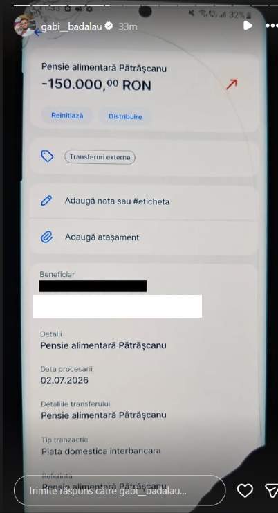 Gabi Bădălău prezintă dovezi, după ce Claudia Pătrășcanu l-a acuzat că nu se implică în creșterea copiilor: „De aproape șapte ani o rog să ne înțelegem”