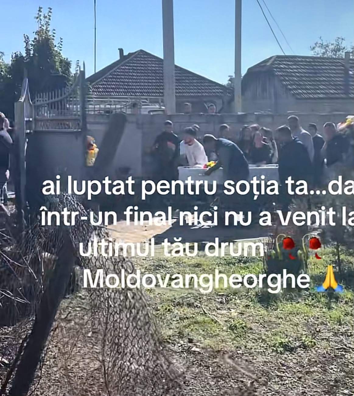 Soția lui Gheorghe Moldovan, arbitrul care s-a împușcat, a lipsit de la înmormântare: "Ai luptat..."