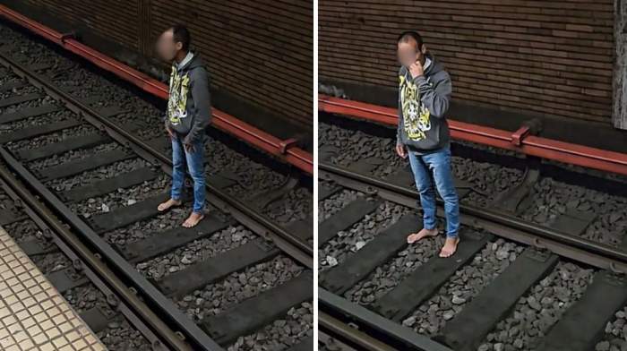 Colaj foto cu bărbatul care a amenințat că se omoară