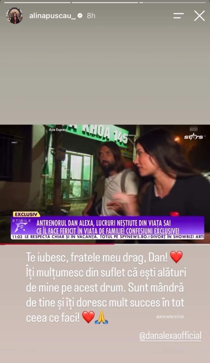 Mesajul Alinei Pușcău