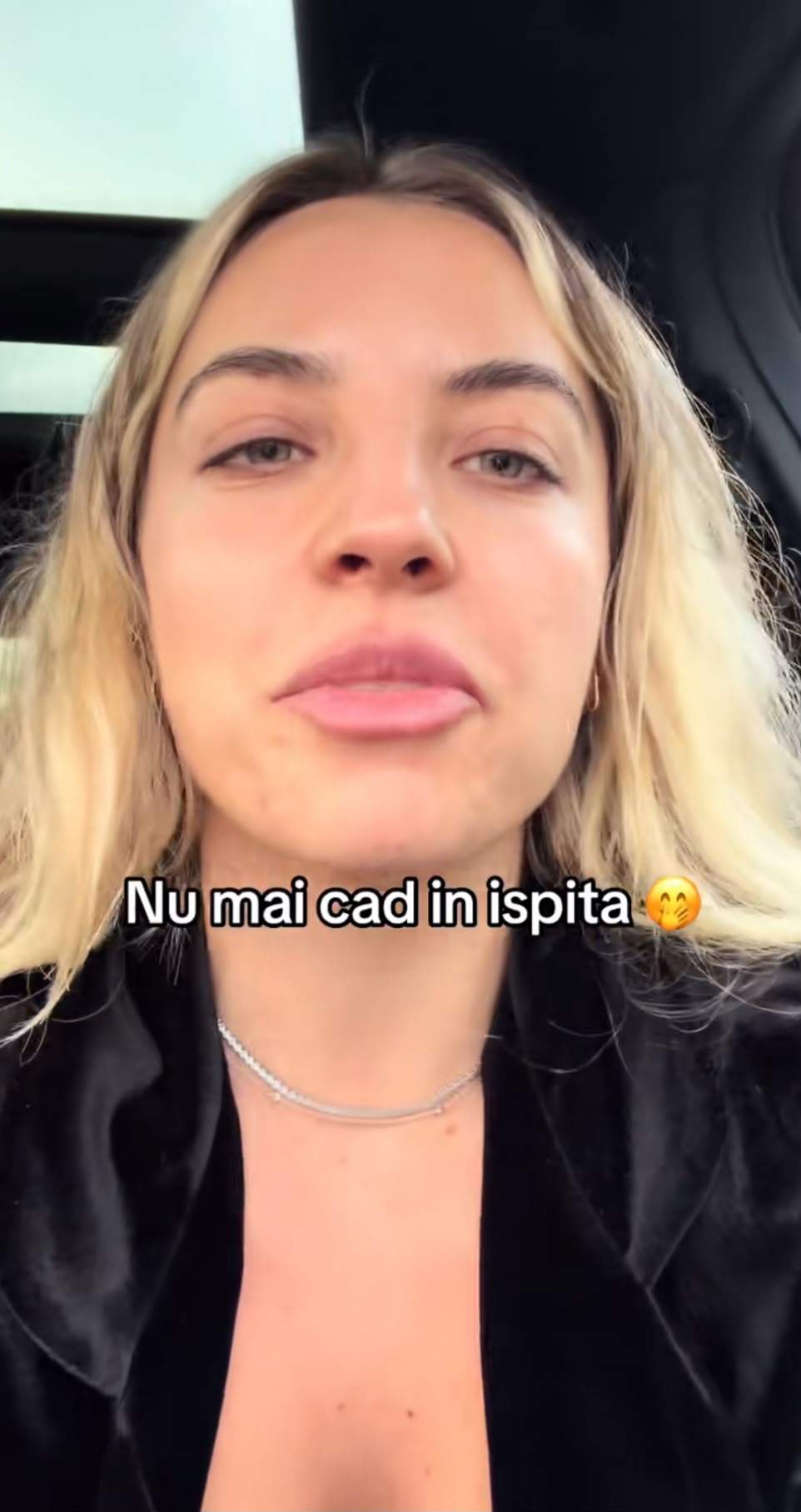 Bianca Iotu, în mașină