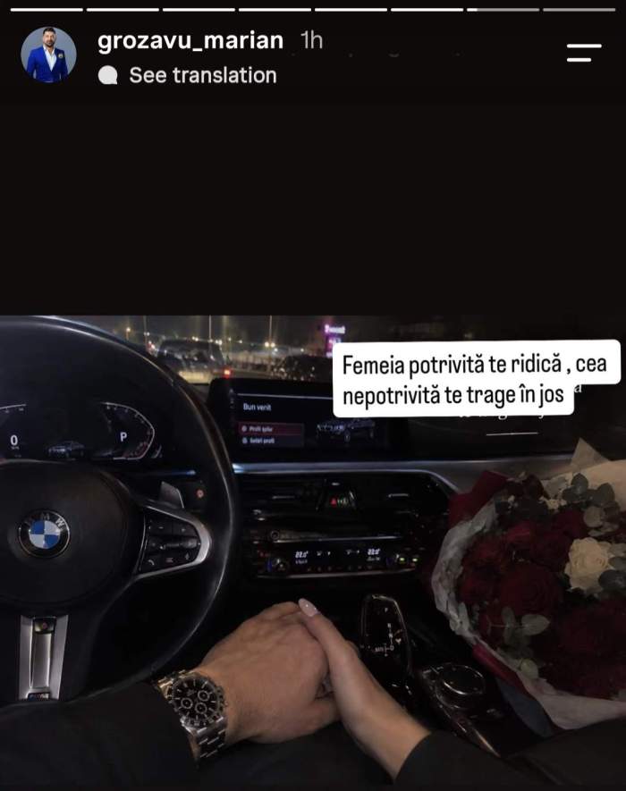 marian grozavu imagine cu o femeie in masina