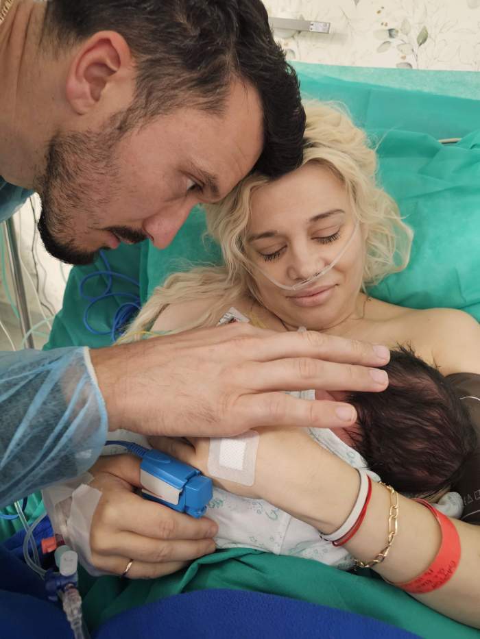 anisia gafton la spital cu sotul si fiul
