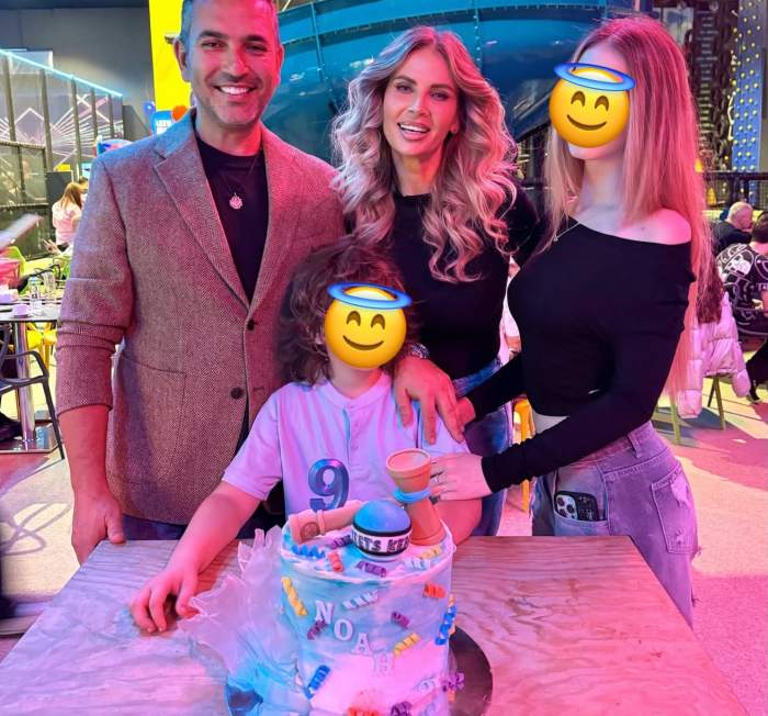 Andreea Bănică, alături de familia ei, la ziua fiului său