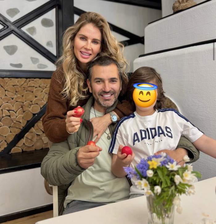 Andreea Bănică, alături de fiu și soț