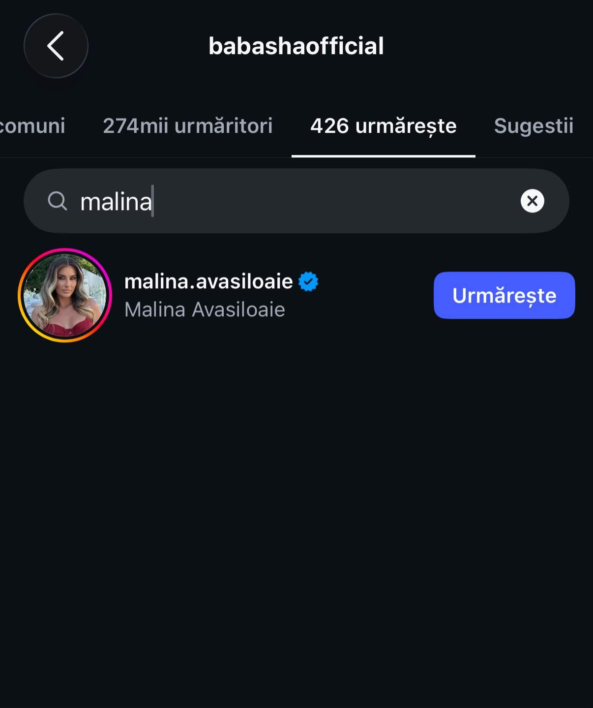 Lista urmăritori