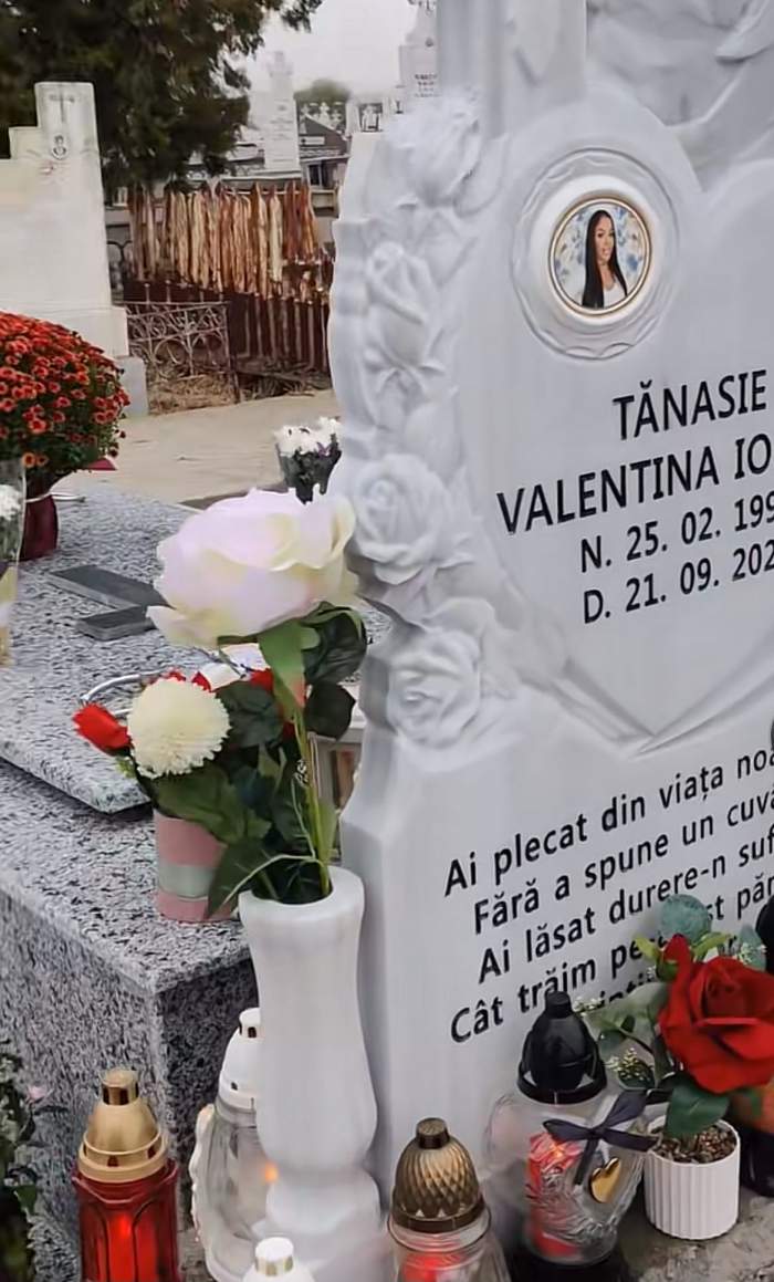 Cum arată locul în care Valentina, tânăra găsită într-o valiză, își doarme somnul de veci. A trecut o lună de la tragedie