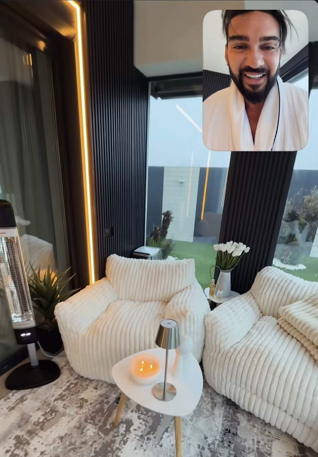 Cum arată terasa încălzită a lui Dorian Popa. Vloggerul s-a pregătit pentru iarnă