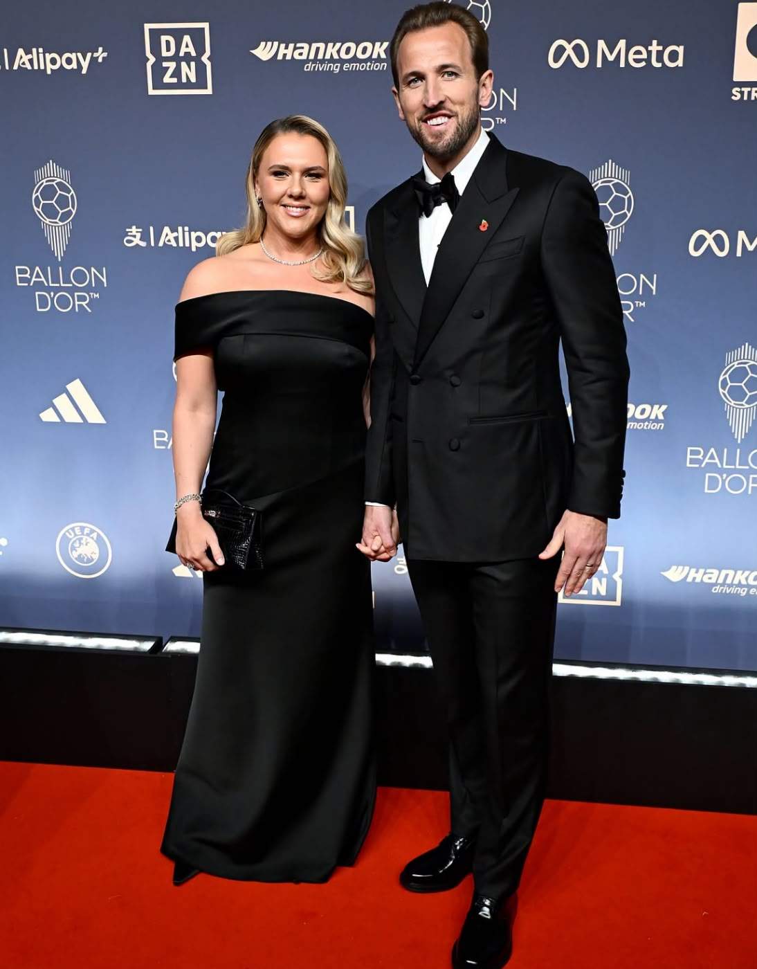 Harry Kane și soția lui, la Balonul de Aur 2026