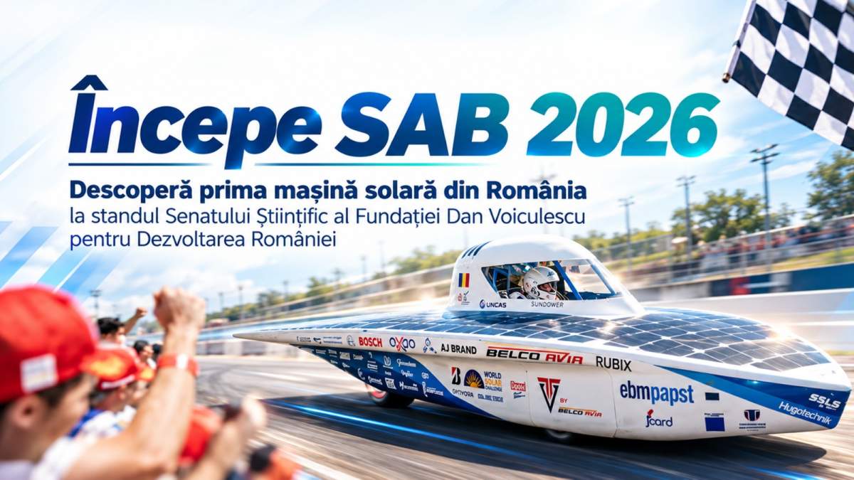 Mașina viitorului ajunge la București. Vehiculul solar construit de studenți români, în premieră la SAB 2026