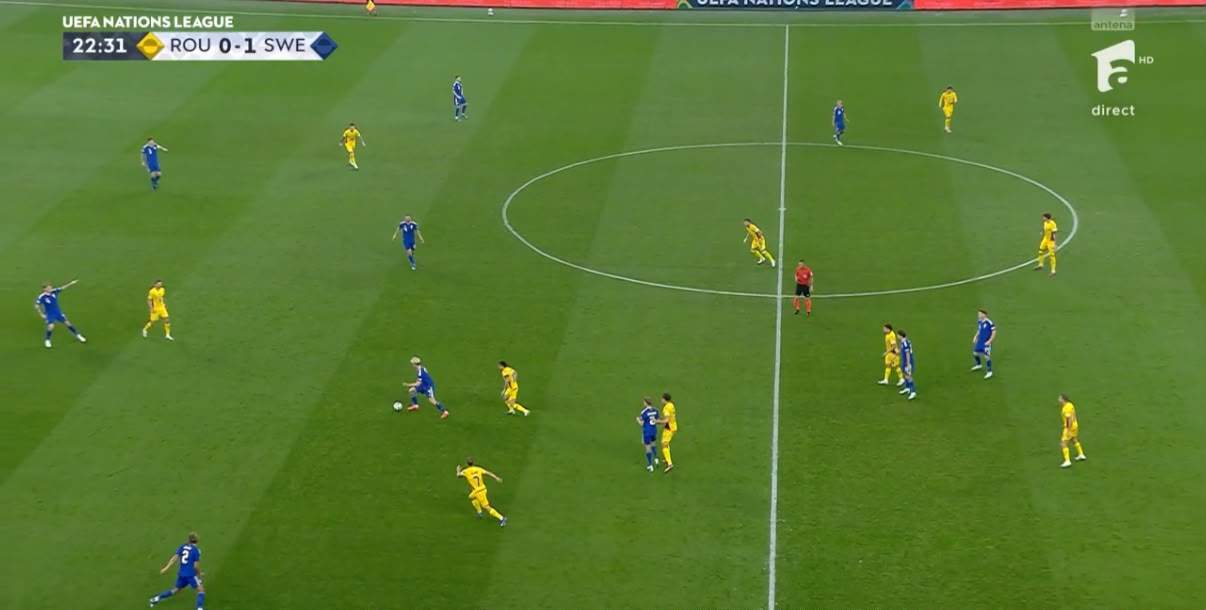 România - Suedia 0-1. „Tricolorii” sunt dominați serios și după pauză