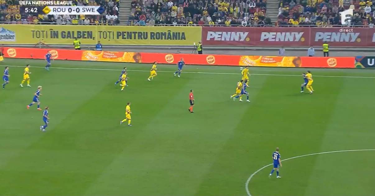 România - Suedia 0-1. „Tricolorii” sunt dominați serios și după pauză