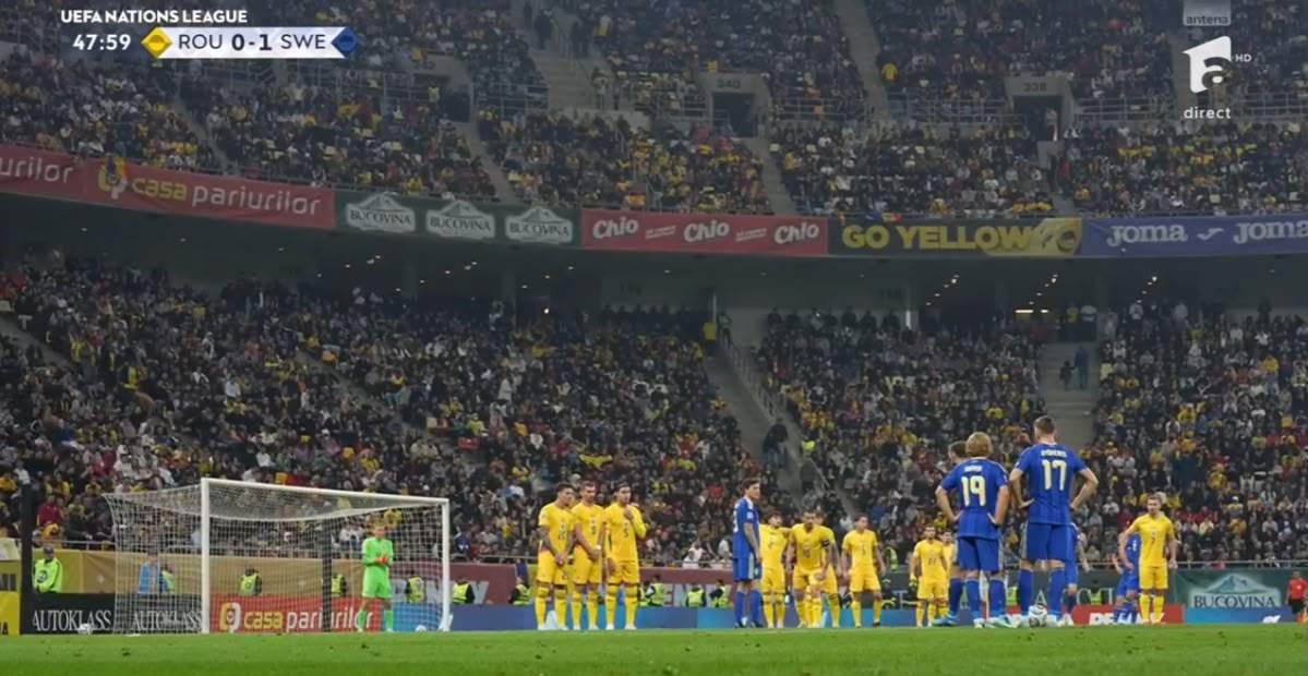România - Suedia 0-1. „Tricolorii” speră la egalare în ultimele 10 minute