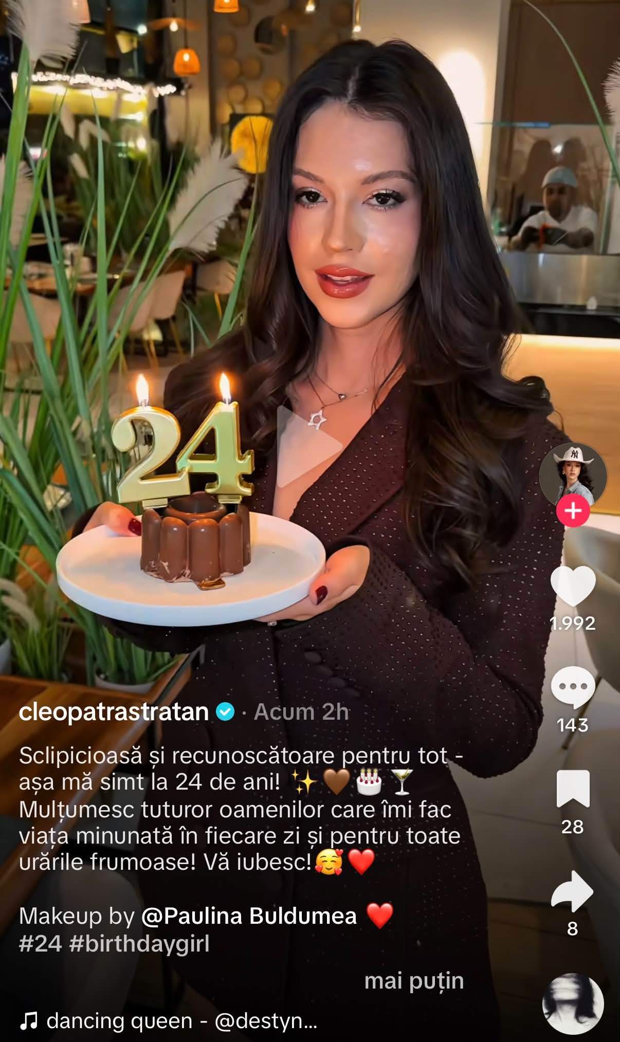 Cleopatra Stratan a împlinit 24 de ani. Cum și-a sărbătorit ziua de naștere și ce mesaj a transmis