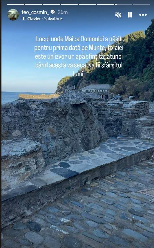 Teo Costache de la Insula iubirii a plecat pe Muntele Athos. Imagini rare cu fosta ispită