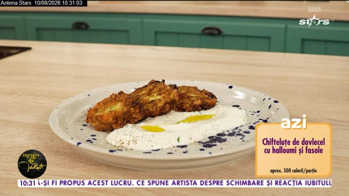 Rețeta lui Horia Manea de chifteluţe de dovlecel cu halloumi şi fasole