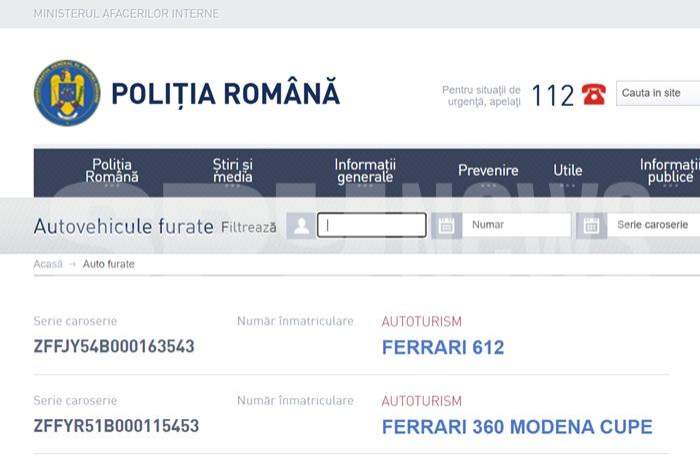 Un Ferrari de 250.000 de euro, căutat de Poliția Română, a fost găsit de Spynews.ro! Ce s-a întâmplat cu bolidul de lux și unde au ajuns piesele mașinii