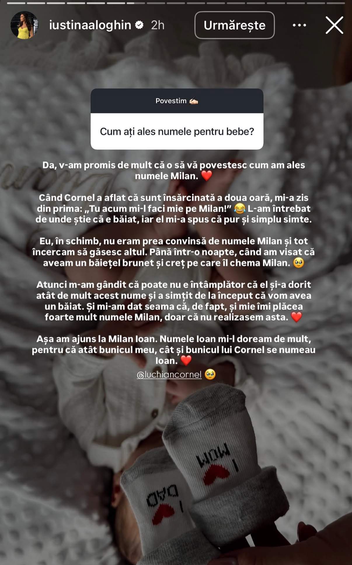 Mesajul Iustinei Loghin