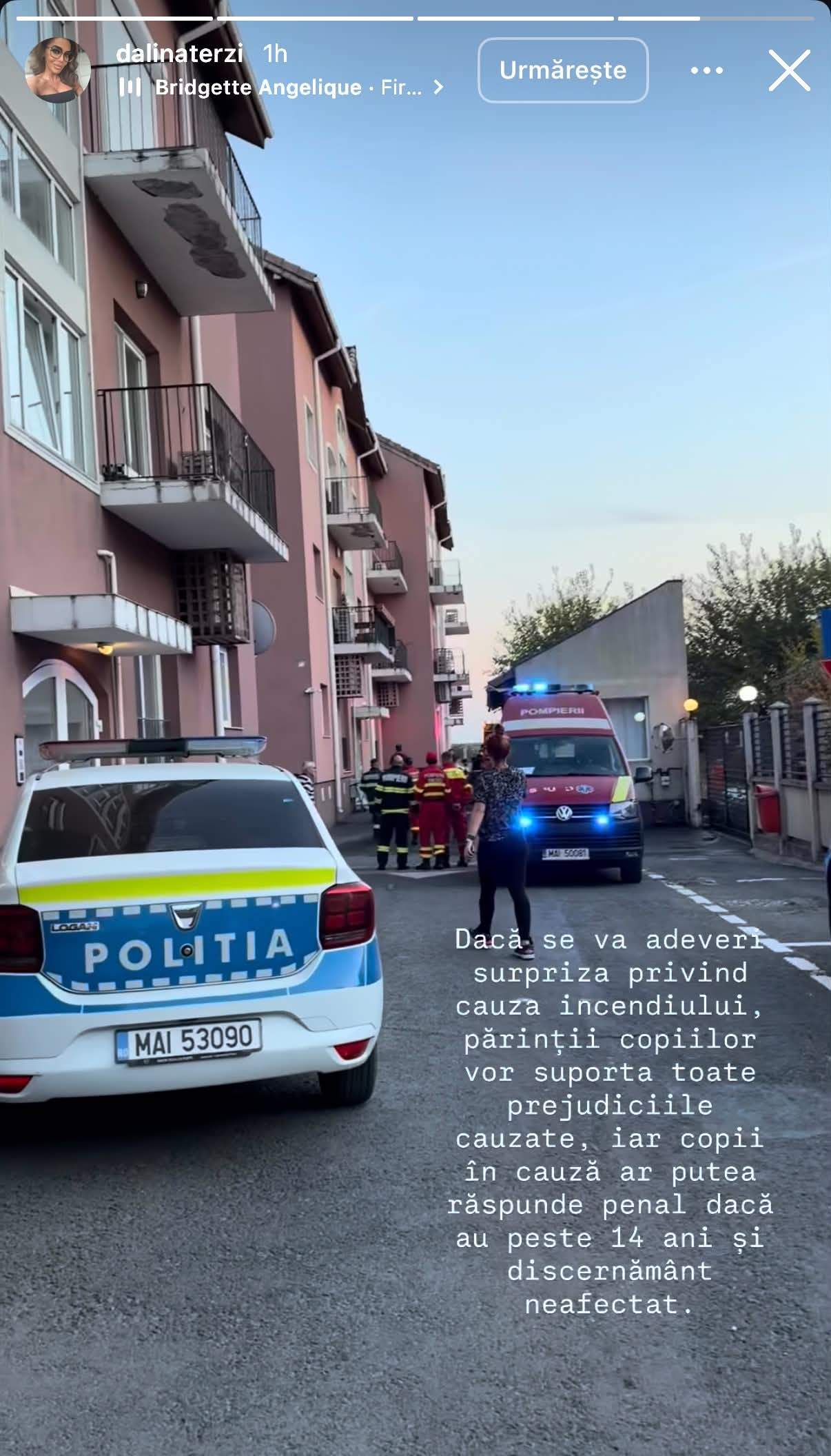 Incendiu în Pipera! O mașină a luat foc. Doi copii ar fi provocat totul