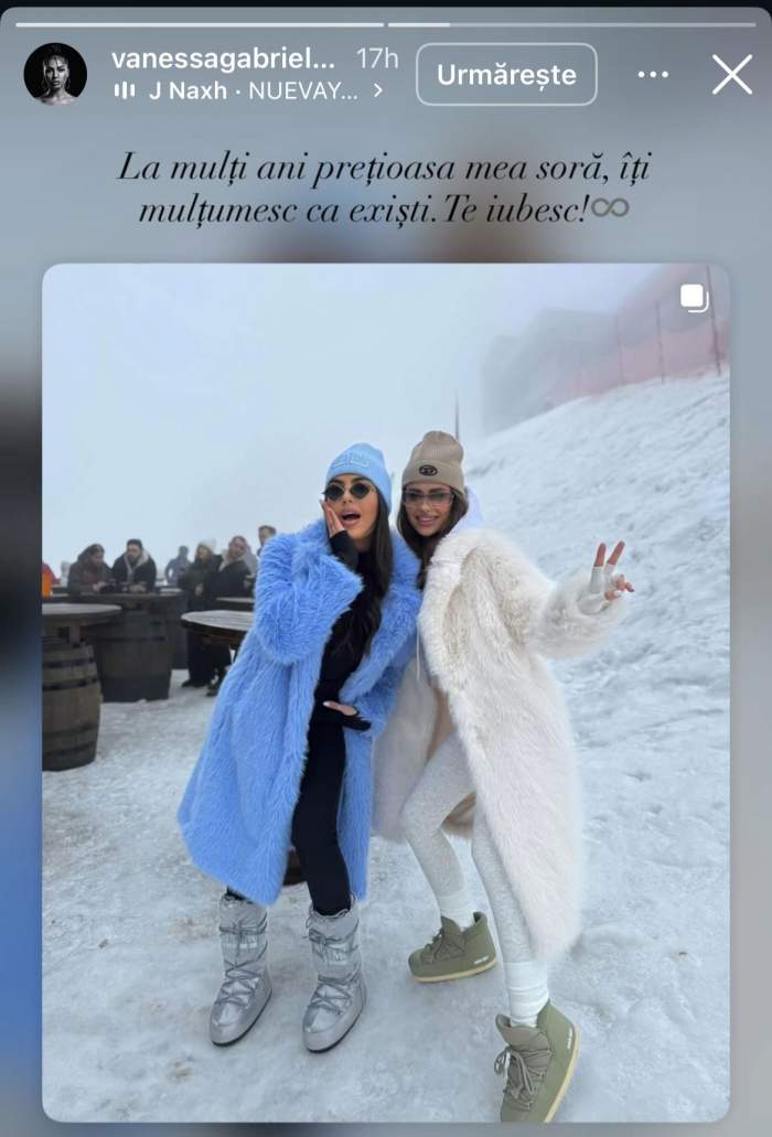 Vanessa și sora ei, la munte