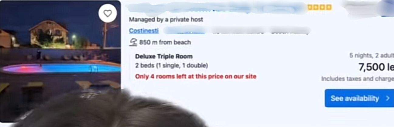 7.500 de lei pentru cinci nopți în Costinești