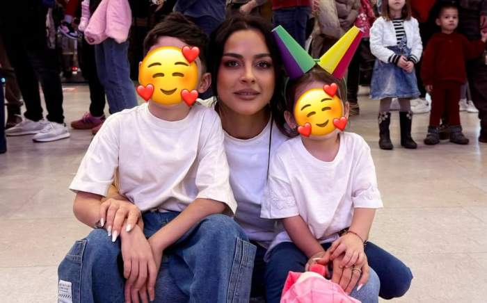 Ema Oprișan, alături de copiii ei