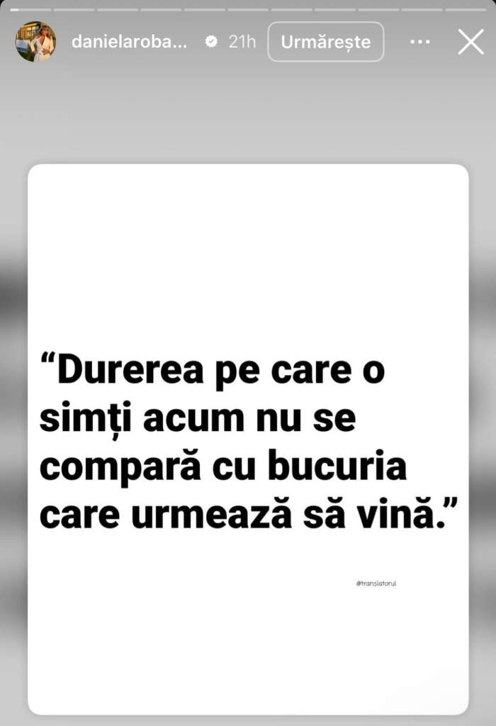 Mesajul postat de Dana Roba