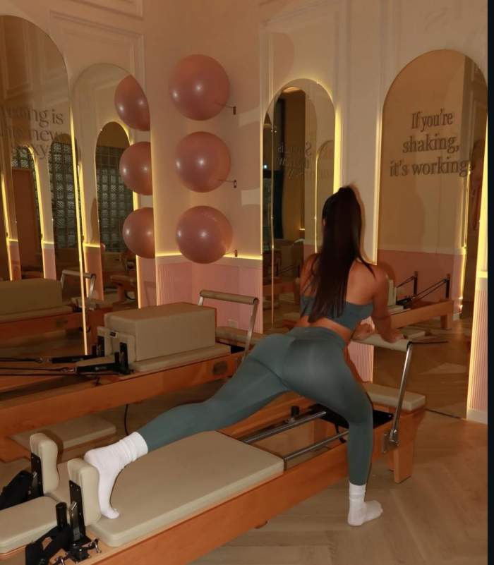 Vanessa, în sala de sport