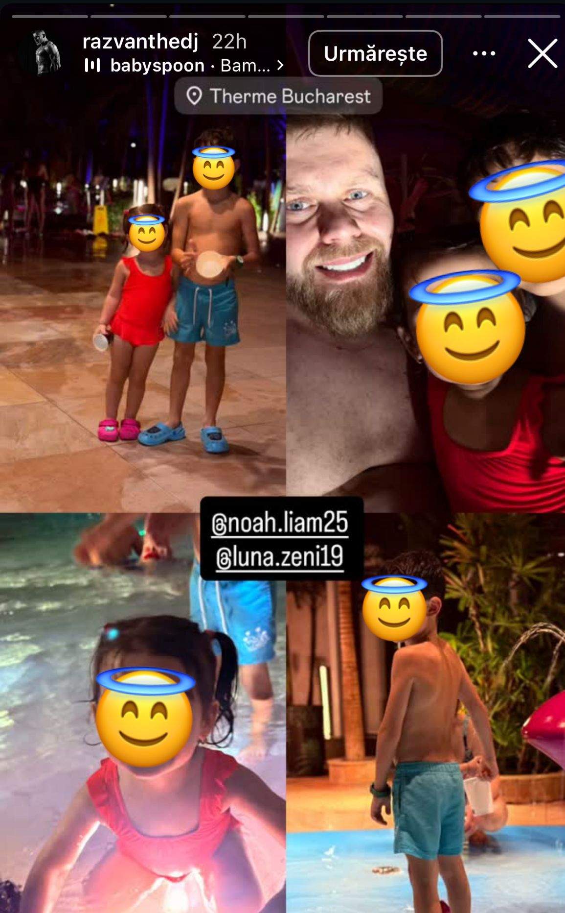 Colaj cu Răzvan Kovacs și cei doi copii ai săi