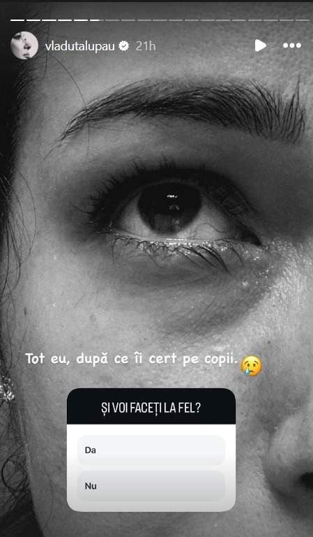 Vlăduța Lupău, tristă