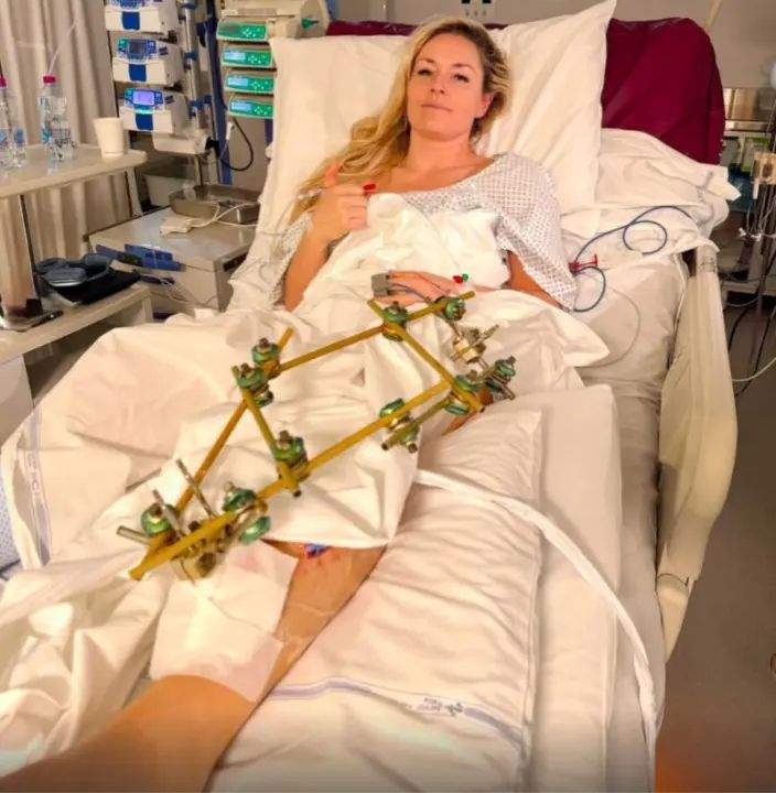 Lindsey Vonn, pe patul de spital