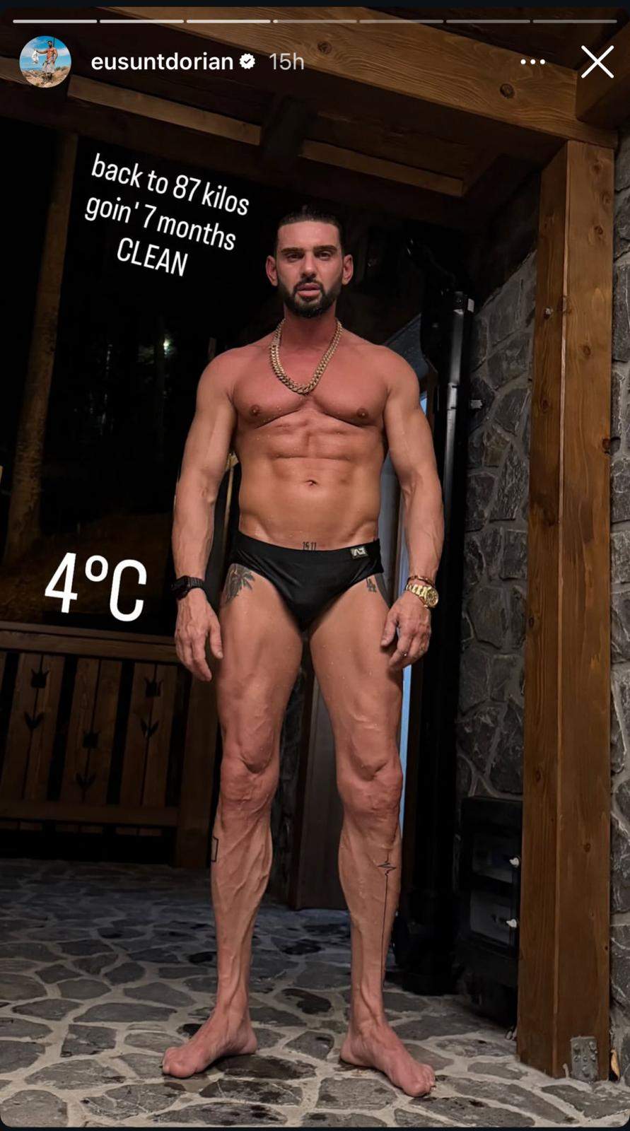 Dorian Popa, aproape dezbărcat complet