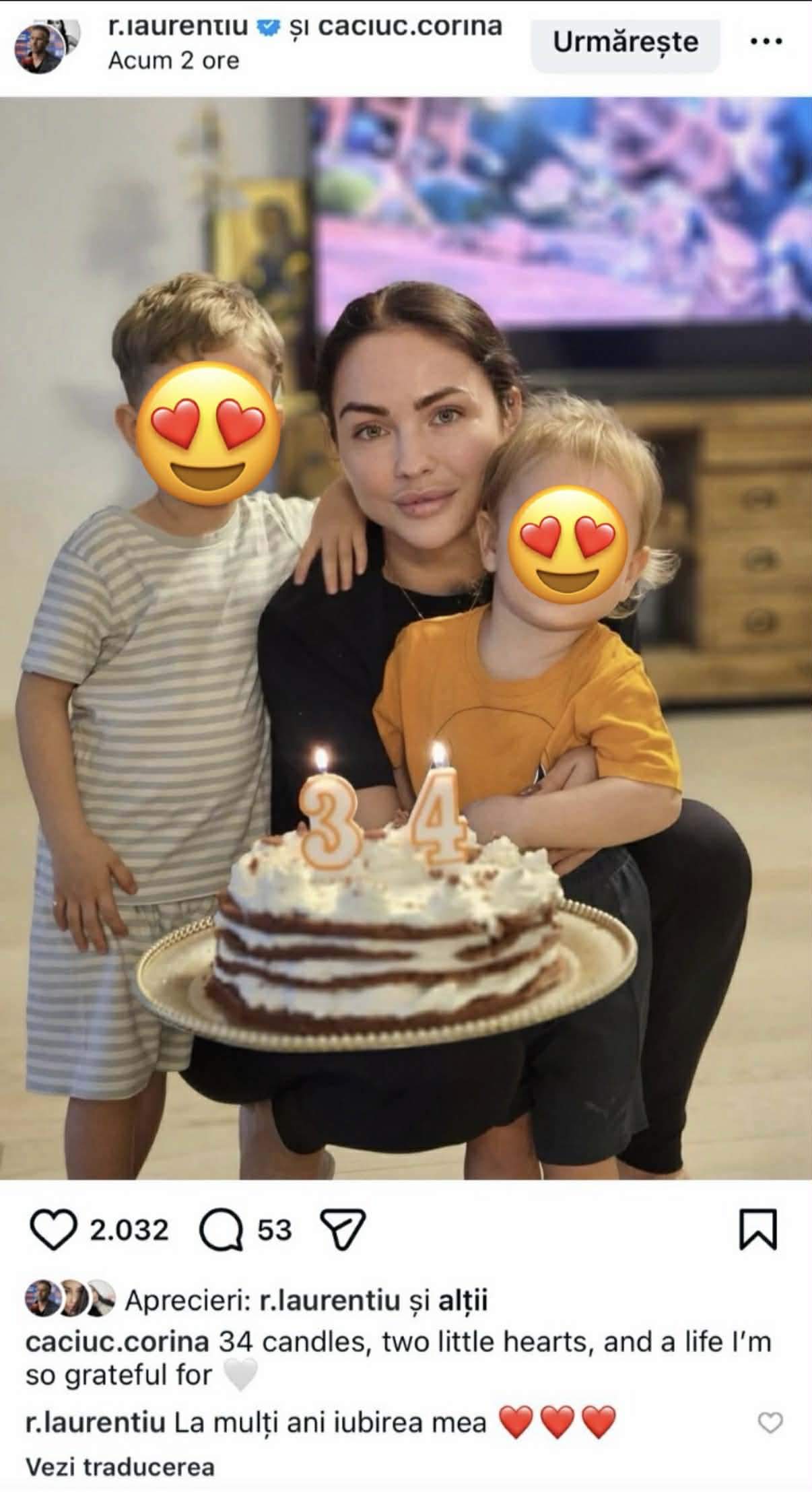 Corina Caciuc a împlinit 34 de ani. Cum a fost sărbătorită logodnica lui Laurențiu Reghecampf