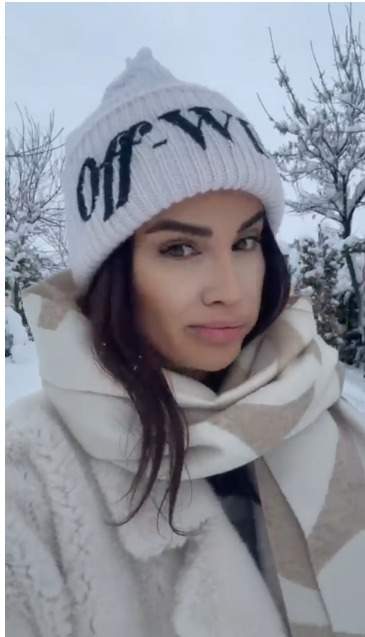 Geanina Ilieș, în zăpadă