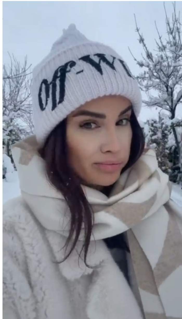 Geanina Ilieș, în zăpadă