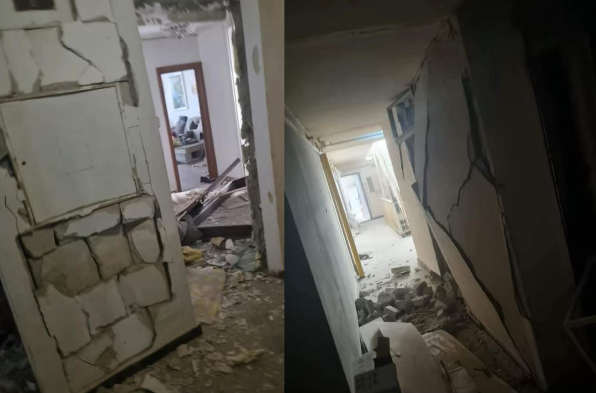 Colaj cu apartamentul devastat