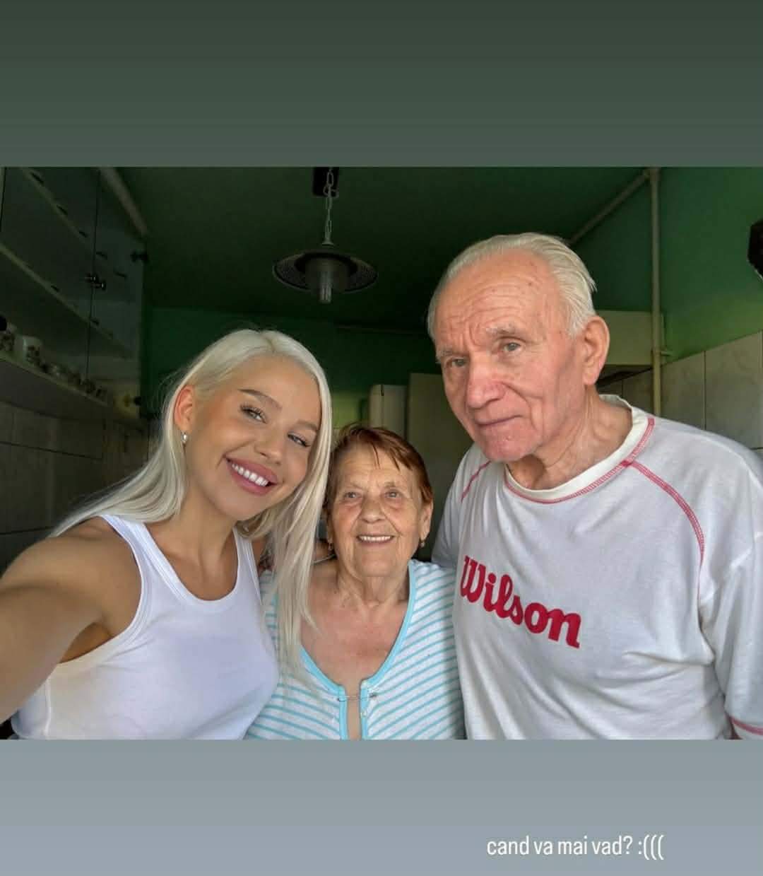 Carmen Grebenișan  și bunicii ei