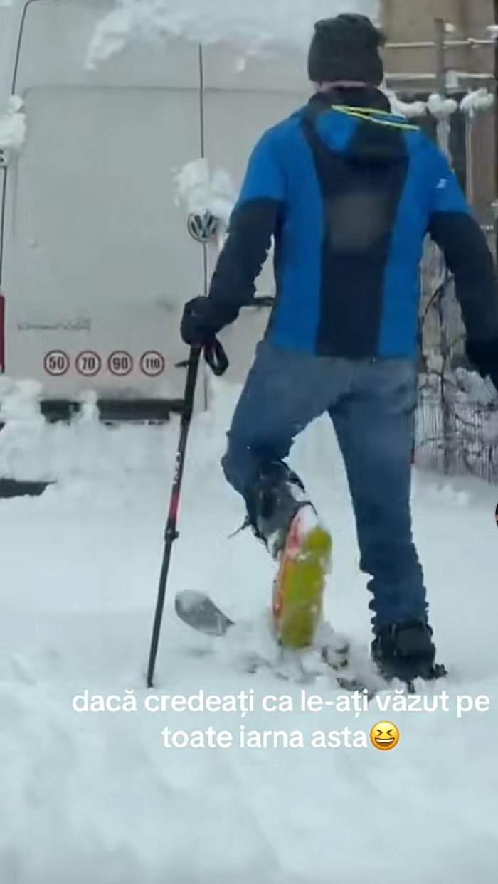 Bărbatul care mergea pe schiuri