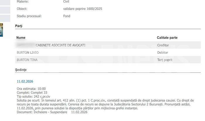 Decizie de ultimă oră, în dosarul milionarilor Tina și Livio Burton | Avocații au rămas blocați