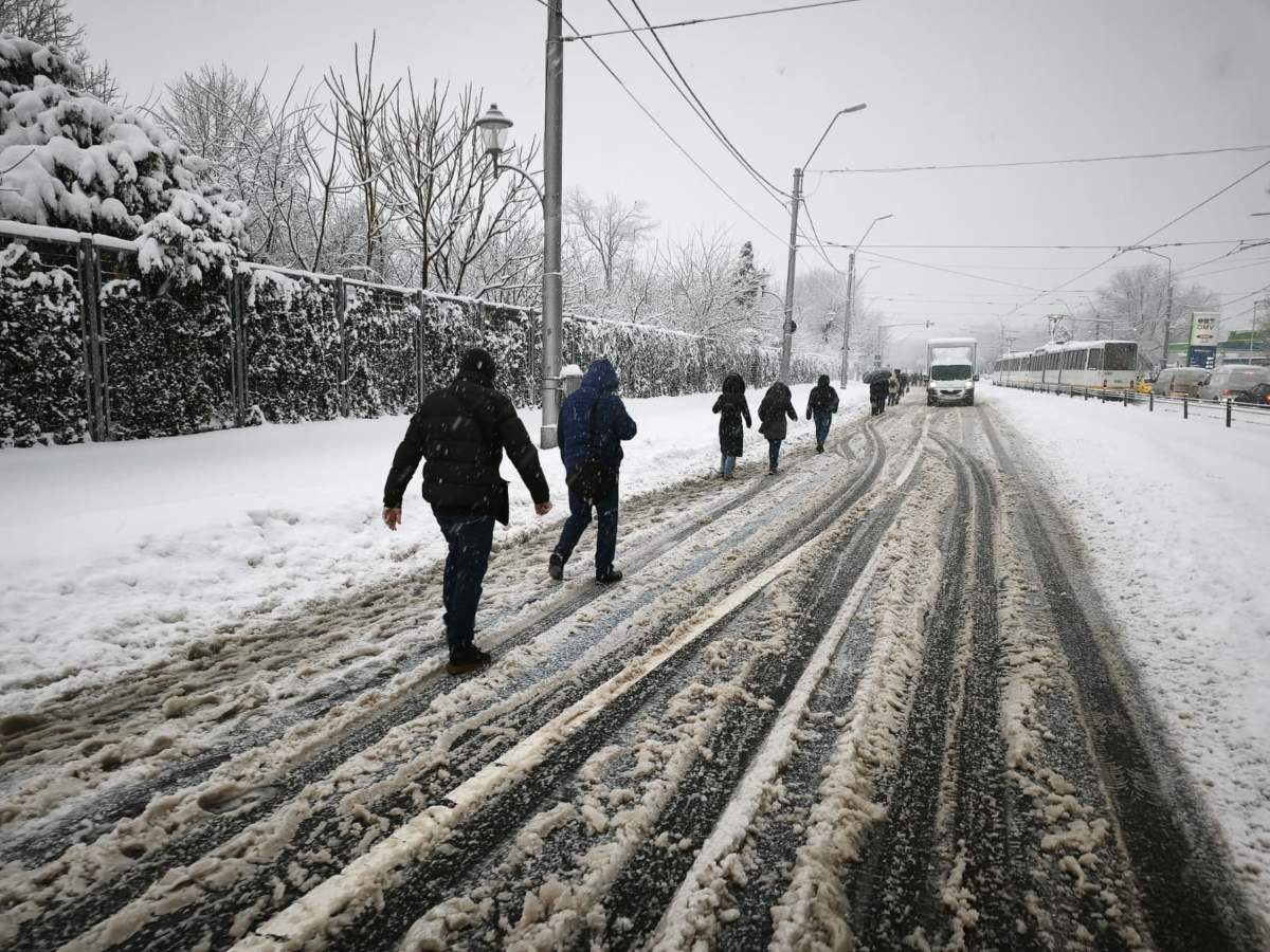 zăpadă în București