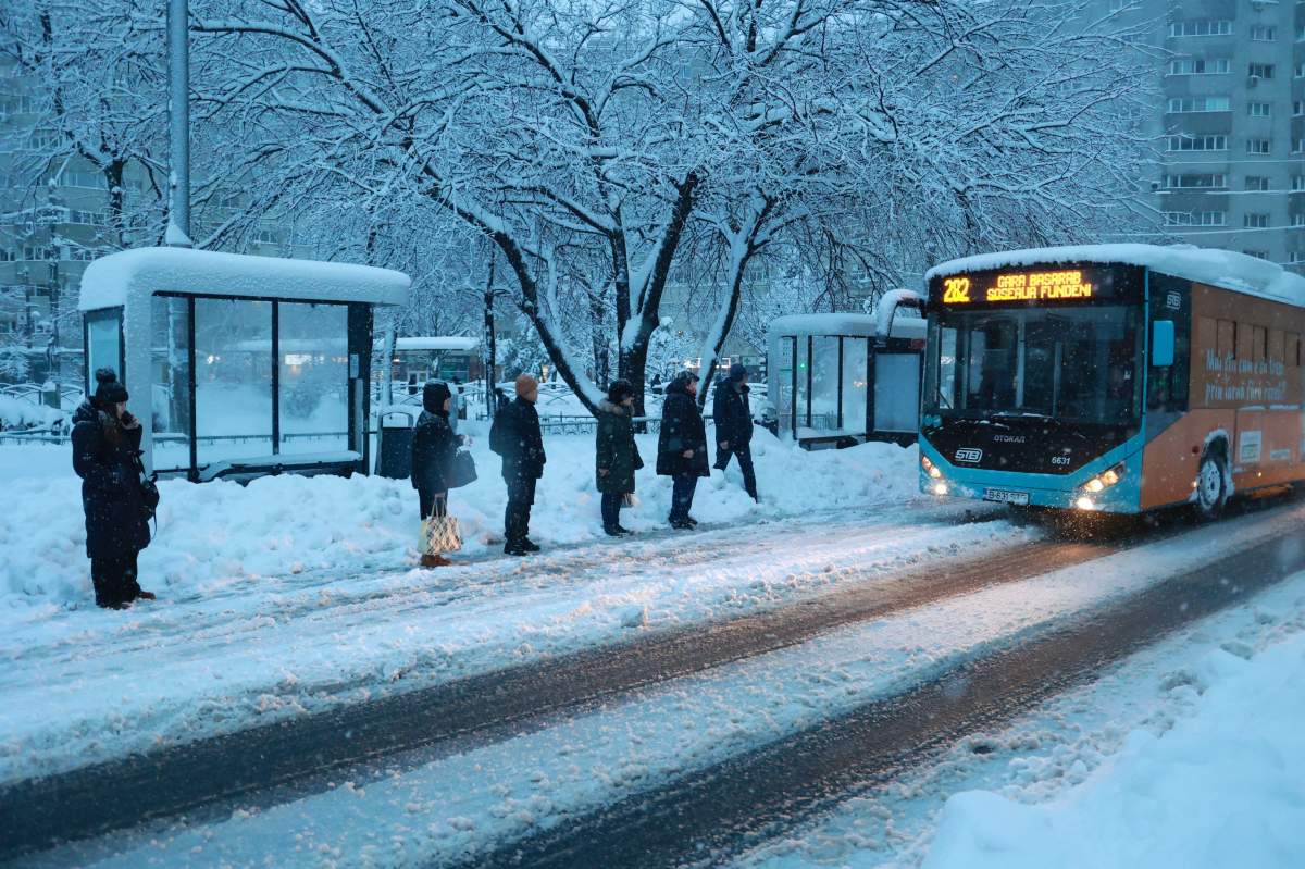 zăpadă în București