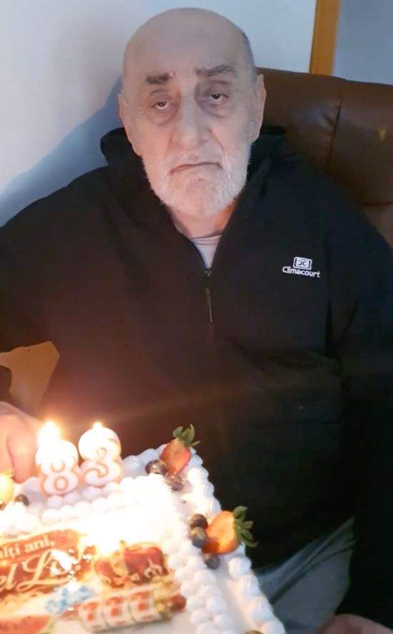 Viorel Lis, cu tortul de ziua lui