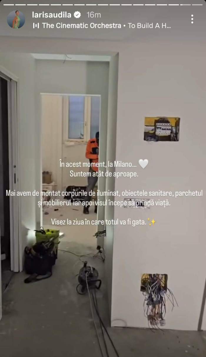 Cum arată apartamentul din Milano al Larisei Udilă. Amenjarea este aproape gata: ”Visul începe să prindă viață”