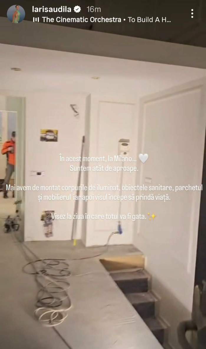 Cum arată apartamentul din Milano al Larisei Udilă. Amenjarea este aproape gata: ”Visul începe să prindă viață”