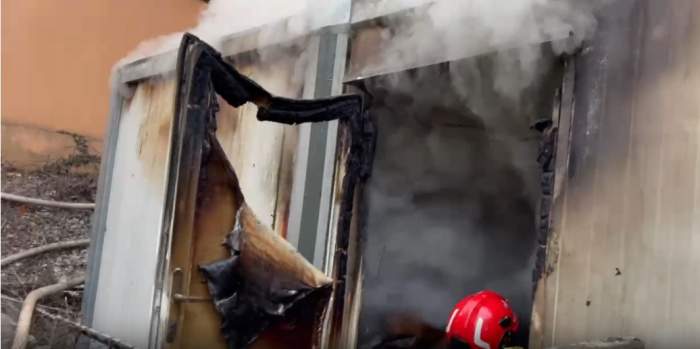 Incendiu la Spitalul Militar