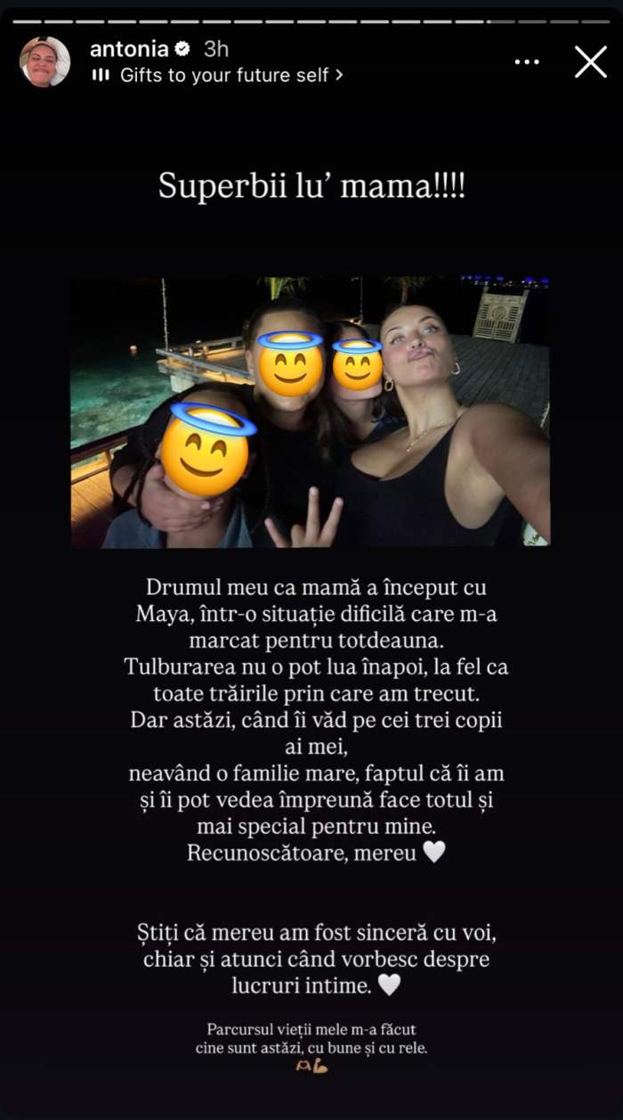 Mesajul transmis de Antonia