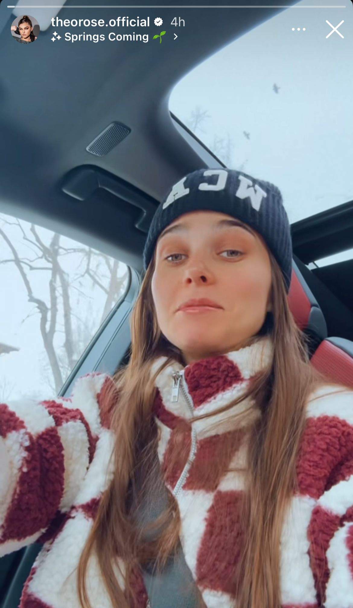 Theo Rose, în mașină