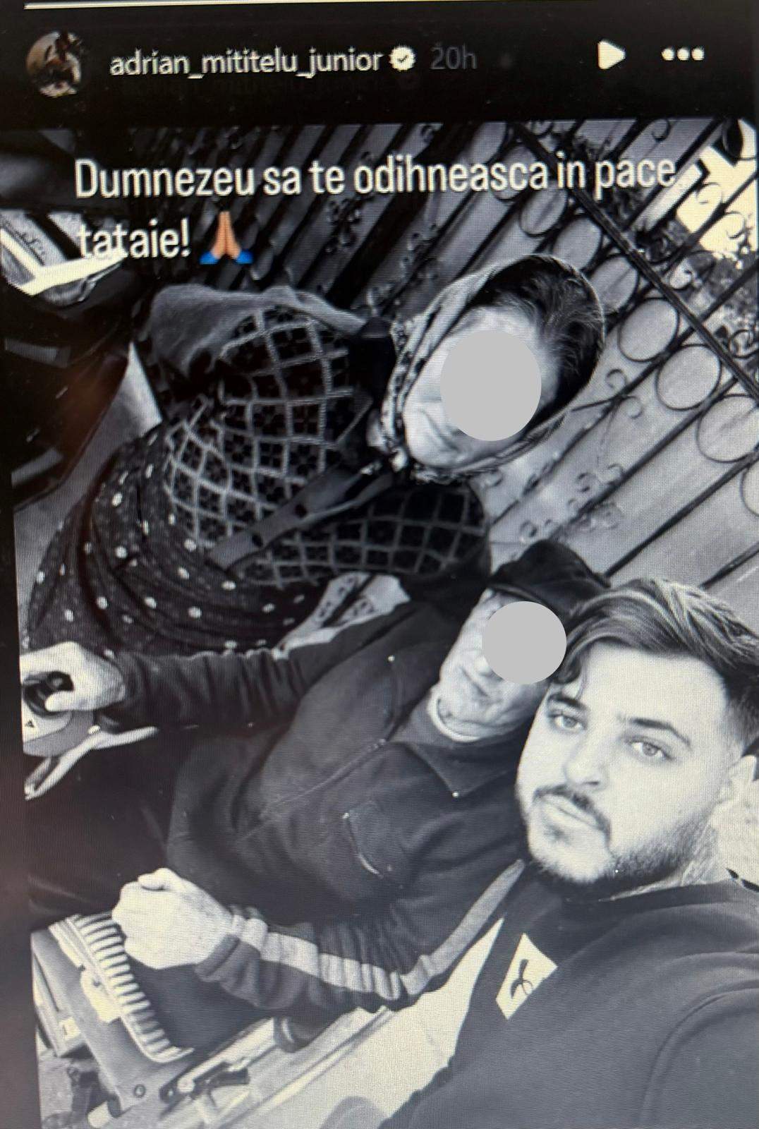 Adrian Mititelu Jr., fotografie cu bunicii