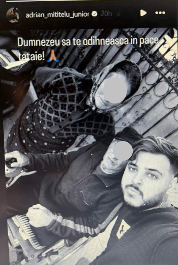 Adrian Mititelu Jr., fotografie cu bunicii