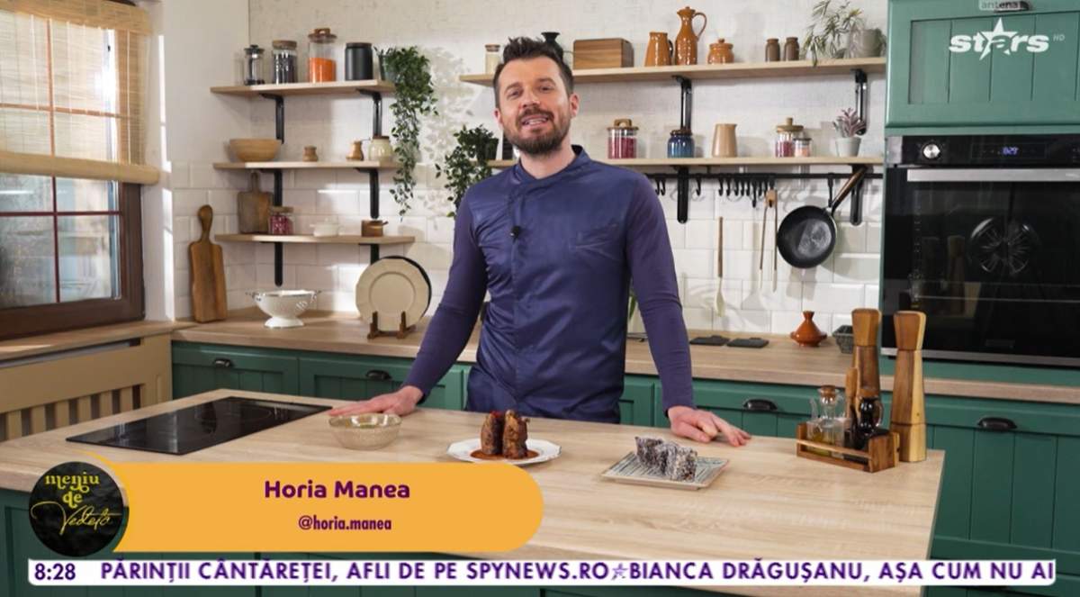 Rețeta lui Horia Manea de ruladă de porc umplută cu legume şi sos brun. Un preparat simplu și savuros